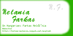 melania farkas business card